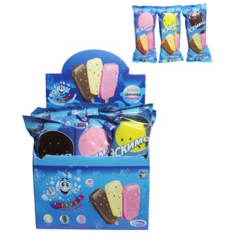 Мы-шарики.Т58683 Мыльные пузыри "Эскимо на палочке" (в цвет.обертке, шоколад, банан, фрукты)