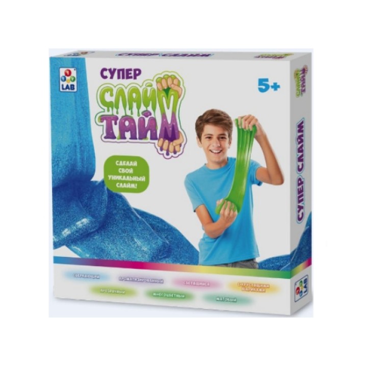 Слайм тайм. Набор "Сделай слайм" арт.Т12032 С шариками (светится в темноте)/16