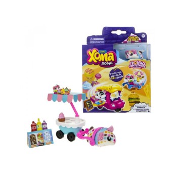 Хома Дома. Игровой набор Т12497 "Тележка хомодильник для мороженого" пятнистый хомяк, 5х3,2х3