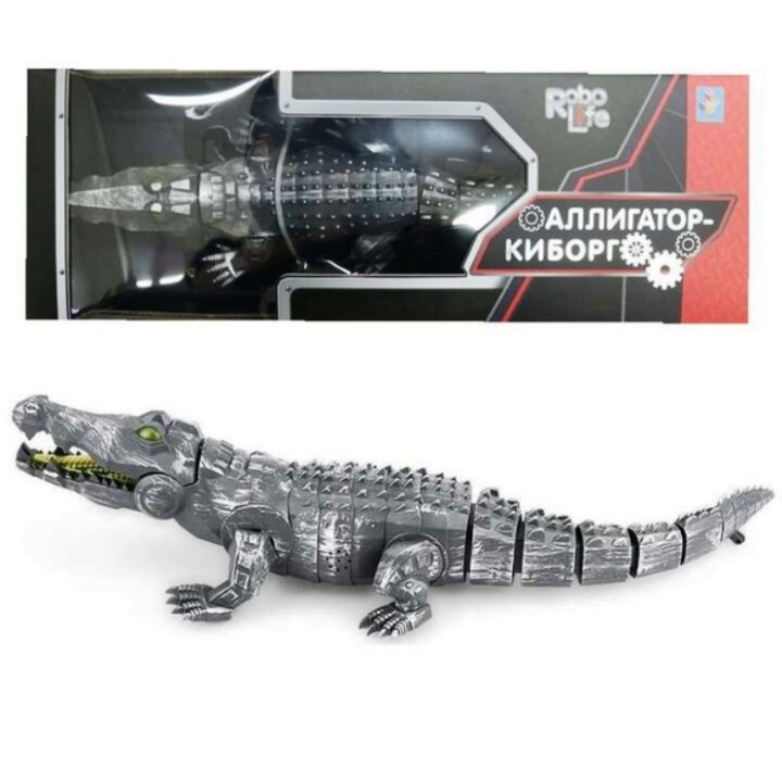 RoboLife. Аллигатор–киборг интер. игрушка свет. и звук. эфф 3*АА бат.(не входят в комп.) арт.Т16440