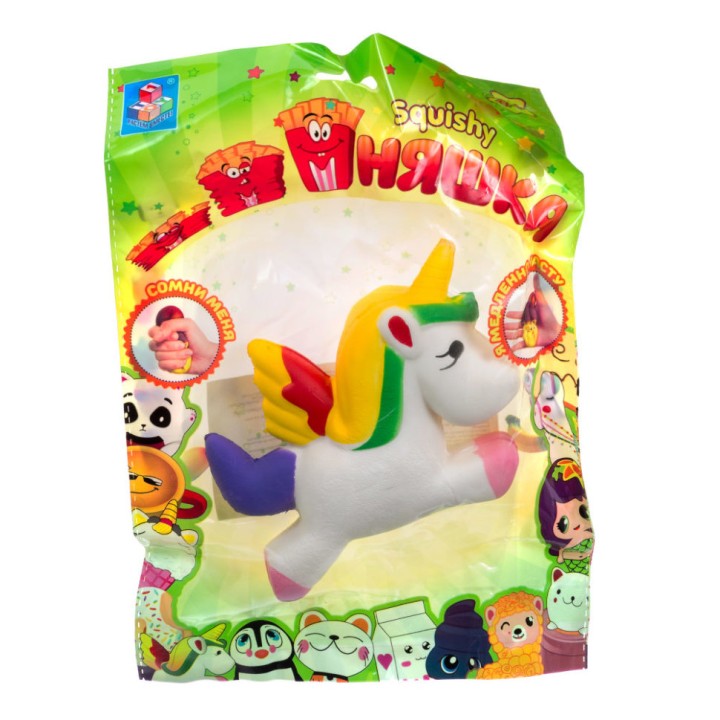 Сквиши. Мммняшка squishy арт.Т16211 "Единорог" 36гр, 10х8 см