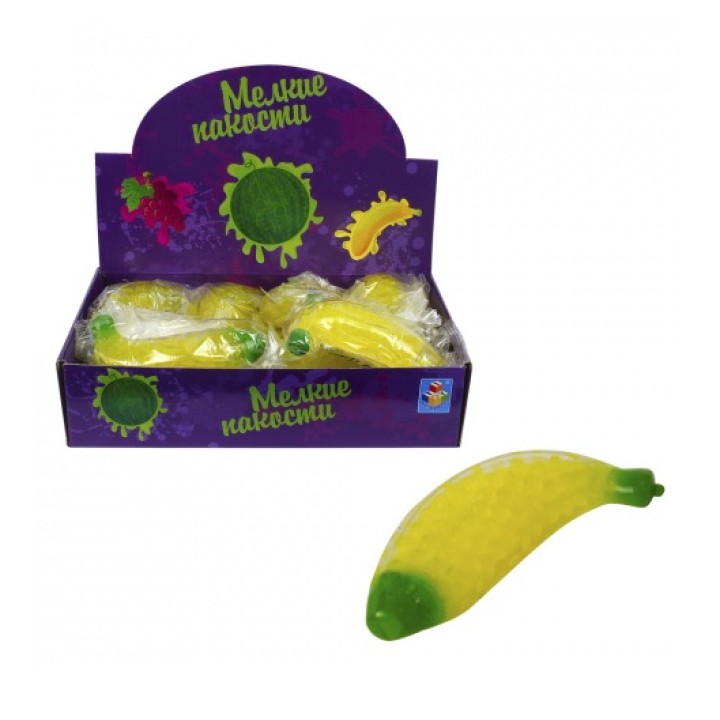 Лизуны Т15924 Мелкие пакости, жмяка банан 18х3,5 см,