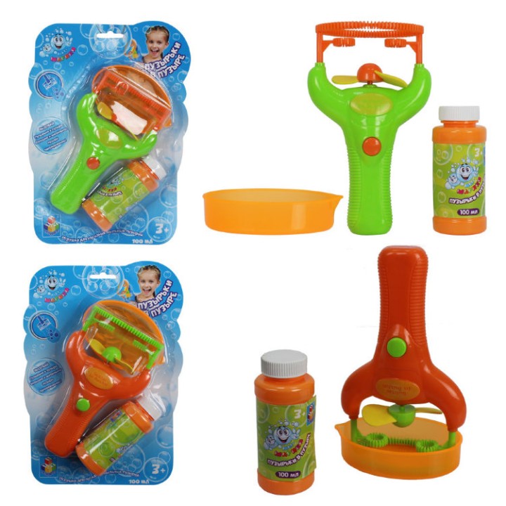 Мы-шарики.Т15043 Мыльные пузыри "Пузырьки в пузыре" с игрушкой для пускания пузырей на бат.