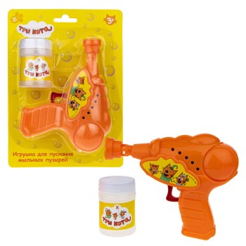 Мыльные пузыри арт.Т19935 "Три кота" с пистолетом механич. 50 мл, блистер