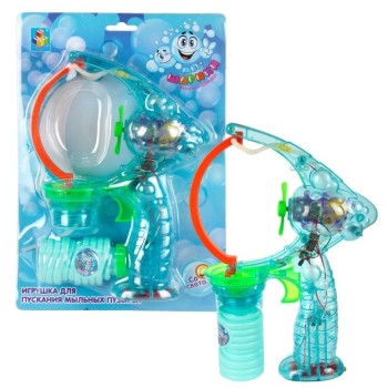 Мы-шарики.Т59661 Гигантский мылемёт, пистолет на батар., со светом, бут. 70мл, блистер