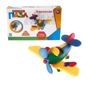 Конструктор-пазл "Аэроплан" 25 дет.кор.16х11х4см арт.Т59950