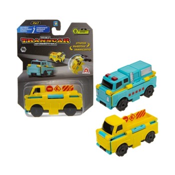 Transcar Double. Машина автовывернушка "Аварийно-спасат./Строит. дорожная" 8 см, блистер арт.Т21867
