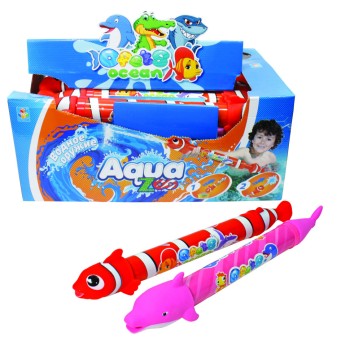 Аквамания. Водяная помпа в виде "Рыбы и Дельфина" со стикером, 46 см, арт.Т59467