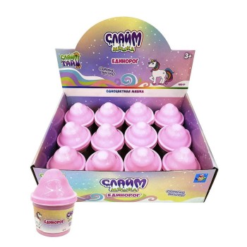 Слайм-мяшка "Единорог" с сюрпризом, 100 гр, д/б арт.Т16590 /12 шт.