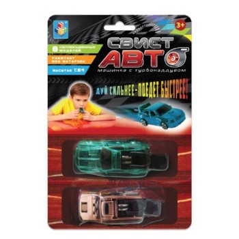 Свист-авто. Набор машинок 2 шт 8 см в ассорт. арт.Т20975