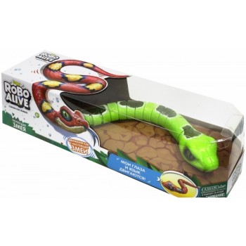 RoboAlive. Робо-змея (Зеленая), 2 *1,5vAAА бат (в компл не входят) 40*13*10см арт.Т10995