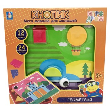 Игродром. Мозаика для малышей "Кнопик Геометрия" арт.Т16699 24 фигурки