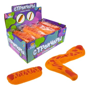 Мелкие пакости. Стрейчеры "Хот Дог игрушка-тянучка" 18 см, в д/б 12 шт. арт.Т17770