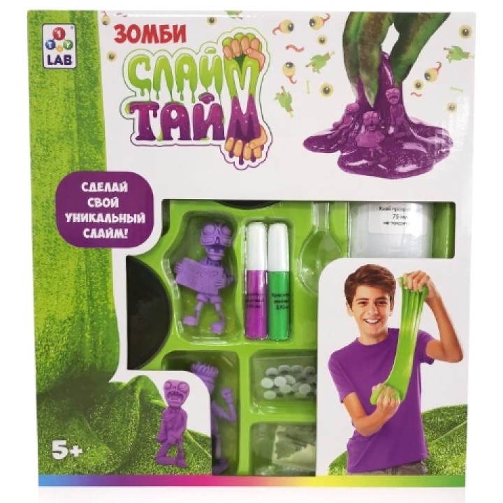 Слайм тайм. Набор "Зомби" в больш. кор. с окном 30,5х26,5х4,5 см арт.Т16624