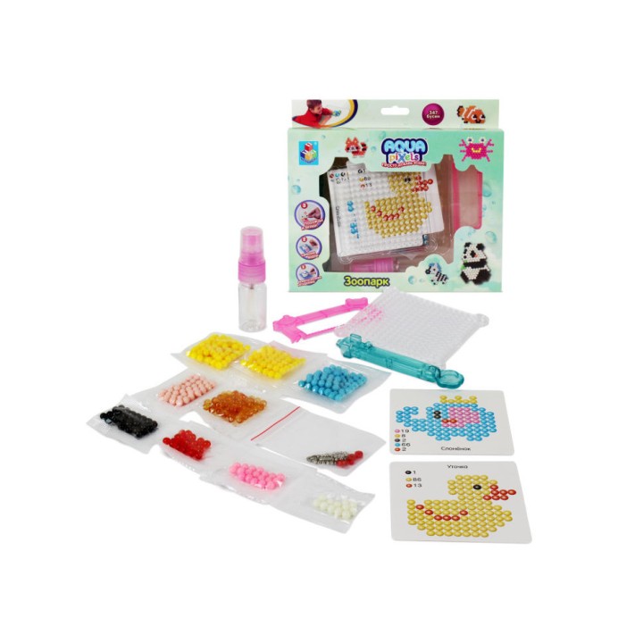 Aqua pixels. Набор для творчества "Зоопарк" 347 дет, 19*14.5*3см арт.Т15235