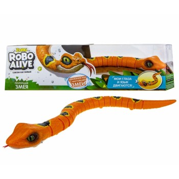 RoboAlive. Робо-змея (Оранжевая) 2 *1,5vAAА бат (в компл не входят) 40*13*10см, арт.Т19294