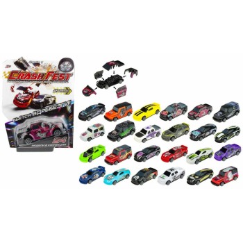 Машина "CrashFest" инерционная 2в1 разборная 10 см, на блистер, в ассорт. 24 вида арт.Т17090