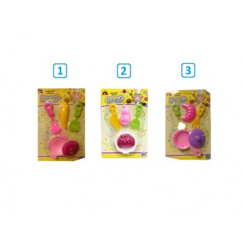 Тилибом.Набор посуды 5 предметов, 3 вида в асс.,блистер арт.Т80553