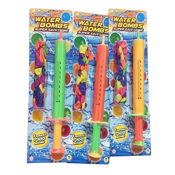 Аквамания. Водяной шприц + бомбочки (100 штук, блистер) арт.Т17331