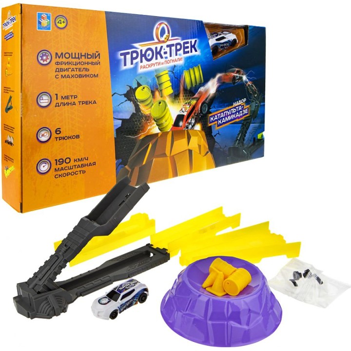 Трюк-трек. "Катапульта-камикадзе" (трек 1 машинка, 1 аксессуар) арт.Т19360