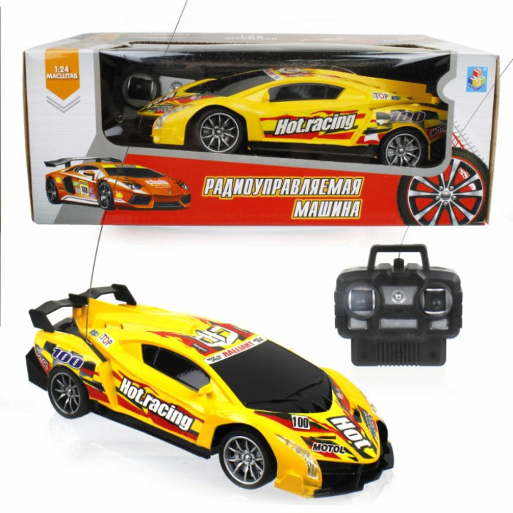 Спортавто. Машина на р/у 1:24 20 см, на батарейках 4 канала арт.Т13843