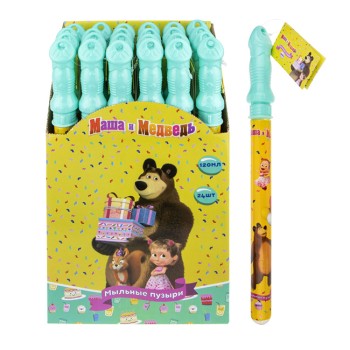 Мыльные пузыри арт.Т17305 "Маша и Медведь" колба в термоплёнке, 120 мл. (поштучно) /24