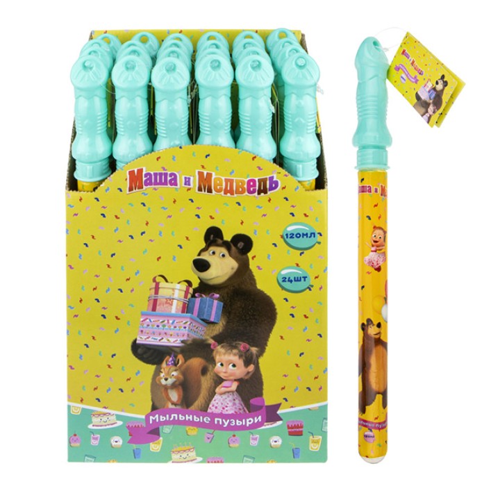 Мыльные пузыри арт.Т17305 "Маша и Медведь" колба в термоплёнке, 120 мл. (поштучно) /24