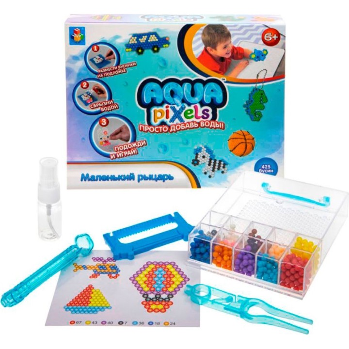 Aqua pixels. Набор для творчества "Маленький рыцарь" 425 дет. 13*10.5*3см арт.Т20223