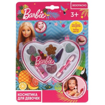 Милая леди. Косметика для девочек "Барби" тени, тени блест-ми, помада, апплик блист. арт.70577J3-BAR