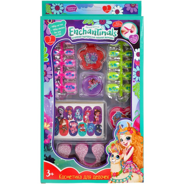 Милая леди. Косметика для девочек "Enchantimals" лак для ногтей, блестки, разделит арт.1806X090-ENS