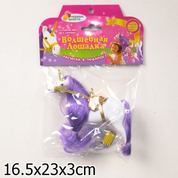Играем вместе. Волшебная лошадка "Единорог" с аксессуарами 13 см. арт.3351R