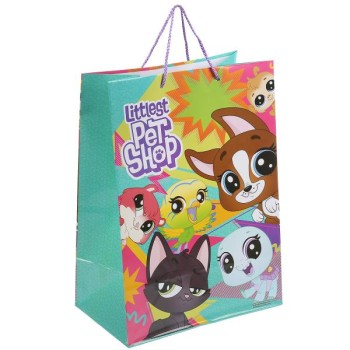 Играем вместе. Пакет подарочный "Littlest Pet Shop" 33х46х20 см, ukzywtdsq арт.CLRBG-PSH-03-1