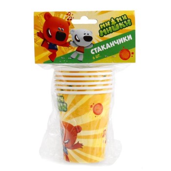 Веселый праздник. Набор из 6-и стаканчиков "МиМиМишки" в пак. арт.ST-MMM-06-1/ST-MMM-06