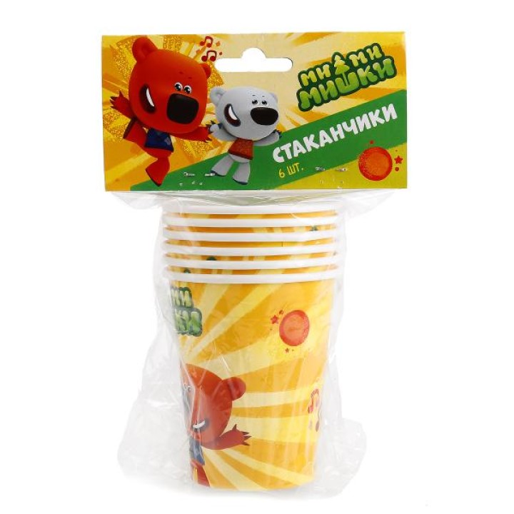 Веселый праздник. Набор из 6-и стаканчиков "МиМиМишки" в пак. арт.ST-MMM-06-1/ST-MMM-06