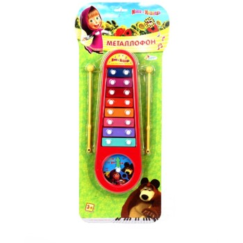 Играем вместе. Металлофон "Маша и Медведь" с часами арт.B362755-R2