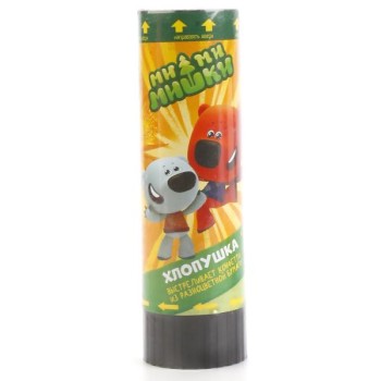 Веселый праздник. Хлопушка "МиМиМишки" 15см пружинная, конфетти из разн.бум. арт.POP-15-MMM