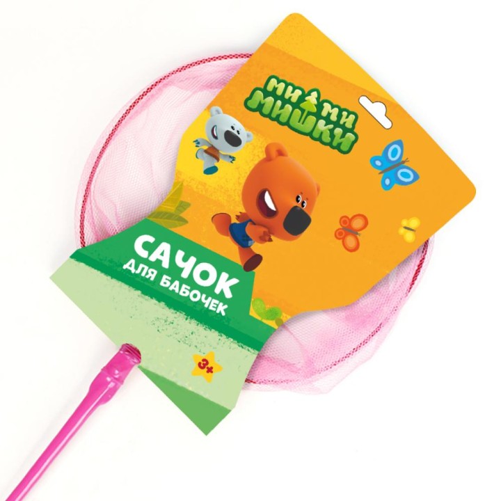 Играем вместе. Сачок "МиМиМишки" цвет в ассорт. на карт.. 20*70 см арт.A01011-MMM