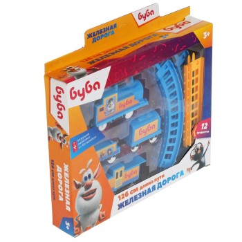 Играем вместе. Железная дорога "Буба" мультяшная, длина пути 126 см 25х20,5х4см арт.2006B056-R4