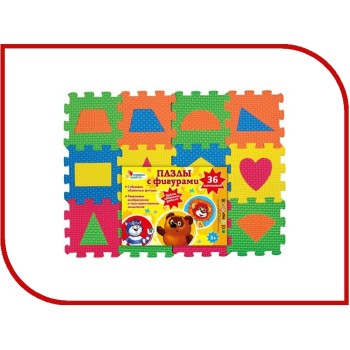 Играем вместе. Мини-коврик пазлы с буквами."Любимые герои " арт.D18591ABC-CRT 36 эл.
