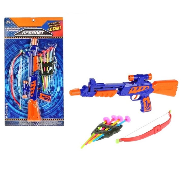 Играем вместе. Арбалет с присосками на картоне 43,5*28* см арт.B643568-R