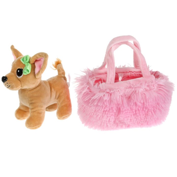 Мой питомец. Мягкая игрушка Собачка 15см в модной сумочке в пак арт.CT-AD201050R1-19