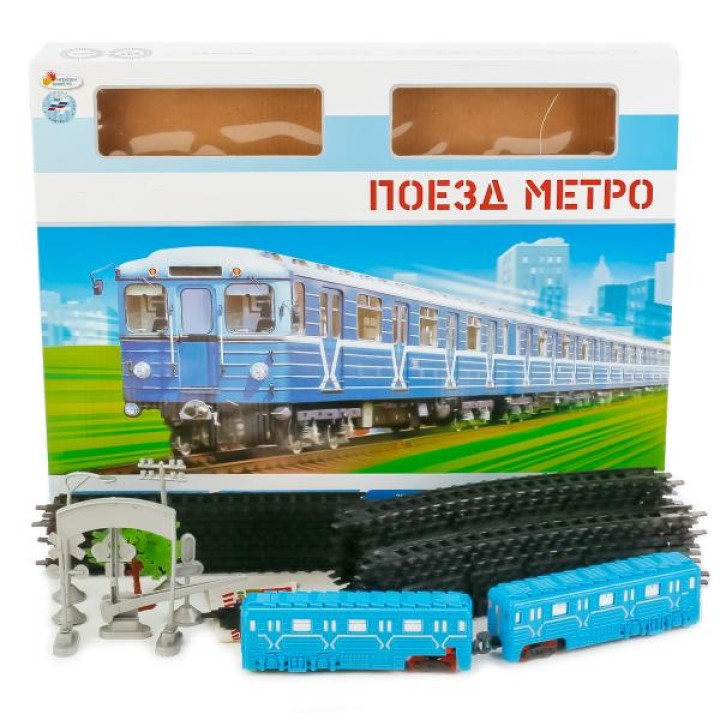 Играем вместе. Железная дорога "Метро" 695 см на бат. свет+звук, с аксесс. арт.B806137-R11