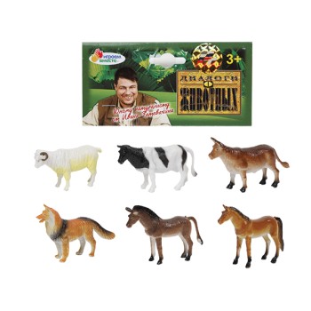 Играем вместе. Набор из 6-и Домашние животные 7,5 см. в пакете арт.НB336-6
