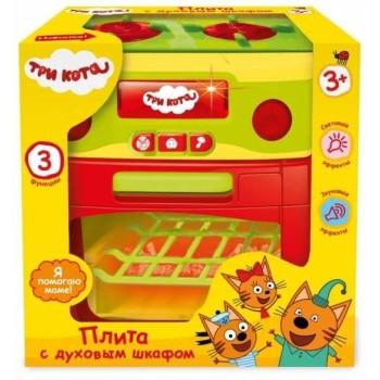 Играем вместе. Плита "Три кота." арт.B1419392-R на бат. свет+звук в кор.