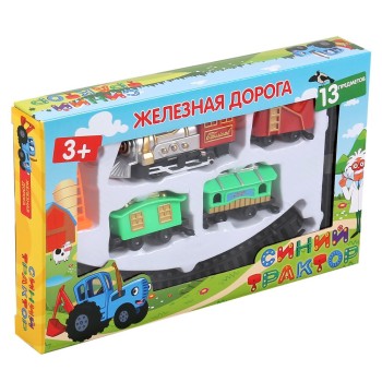 Играем вместе. Железная дорога "Синий Трактор" в кор. 26,5*16*4 см арт.A147-H06316-R2