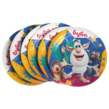 Набор бумажных тарелок "Буба" 6 шт. 18 см арт.PP-58355-BU