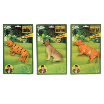 Играем вместе. Тянучка на картоне "Животное" арт.Т51855 (в асс-те) /72