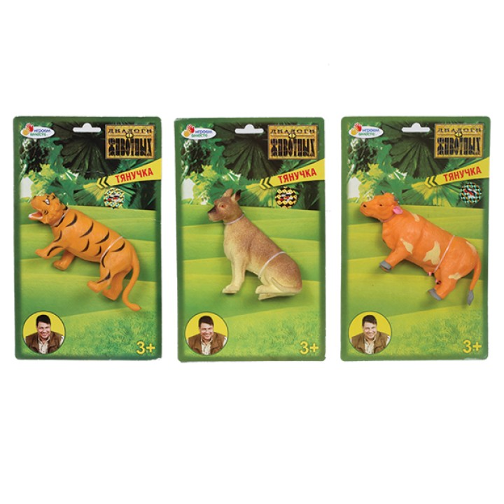 Играем вместе. Тянучка на картоне "Животное" арт.Т51855 (в асс-те) /72