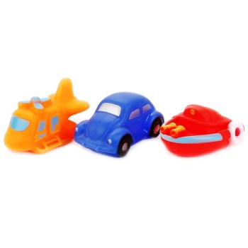 Играем вместе. Игрушка для ванной "Вертолет,машина,катер" в сетке арт.В1518251