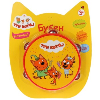Играем вместе. Бубен "Три Кота" на блистере арт.1811M181-R /96